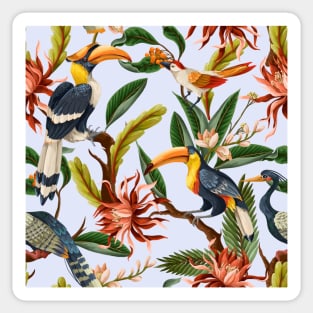 exotic birds pattern 2 Sticker
